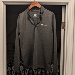Par Seventy Two Golf Pullover, Quarter Zip, Men's Medium, Black and Grey